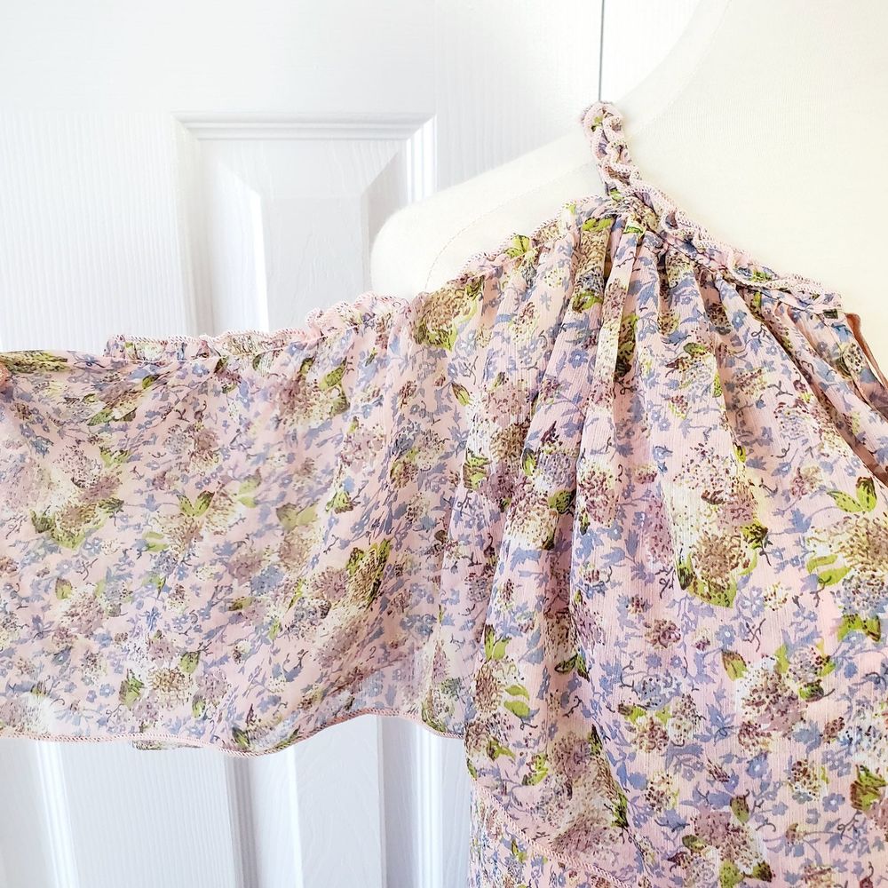 Forever 21 Floral Open Shoulder Prairie Dress NWT - Picture 3 of 10